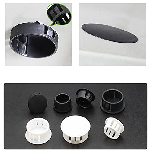 Image of 90 pcs Plastic Hole Plug 54 pcs Self-Adhesive Screw Hole Stickers for Chair Cabinet Cupboard Shelf White