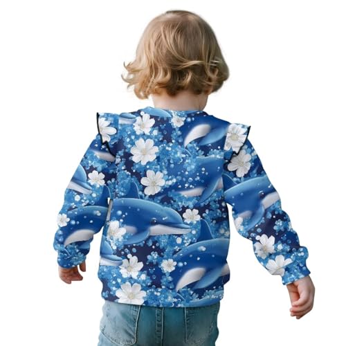 Toddler Girls Sweatshirts Ruffle Sleeve Shirts for Girls Fall Outfits Kids Tops for Everyday Wear 1-8 Years2