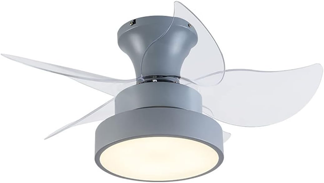 YUEGOO Ceiling Fans with Lamps,Kids Ceiling Fan with Light Reversible Quiet Fan Lights Bedroom Led Dimmable Fan Ceiling Light with Remote Control Modern Living Room/Gray