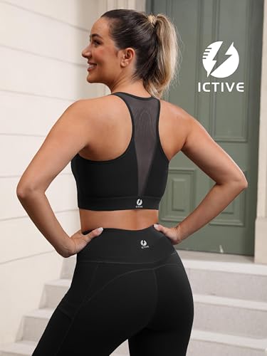 Sports Bras for Women High Impact Bust Push up Mesh Back Workout Yoga Running Bra4