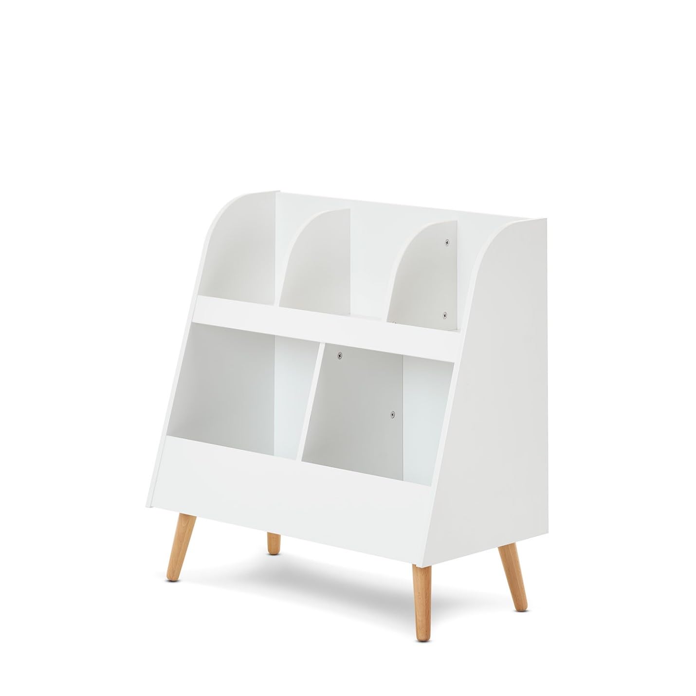 Obaby Maya Toy Storage - White With Natural - Toddler Furniture