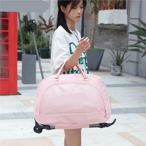 Rolling Duffle Bag with Wheels Women Large Capacity Travel Duffels Wheels Roll Luggage Bag Men Traval Trolley Bags Unisex Wheels Suitcase Handbag Travel Tote(Gray)4