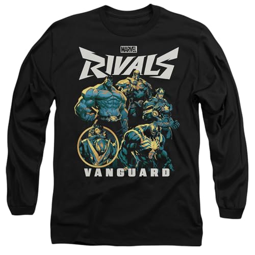 T-shirt Marvel Rivals Vanguard manches longues noir pour remplacer les hauts de fan rigides et inconfortables