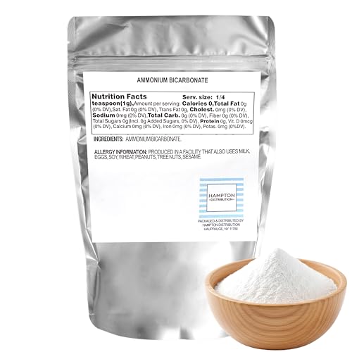Ammonium Bicarbonate, 8 Ounce Resealable Bag, Hampton Distribution