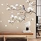 SHUCHING Abnehmbare Weiße Magnolienblüten Wandsticker, Baum Wandaufkleber, Wandtattoos für Wohnzimmer Schlafzimmer - Rechte