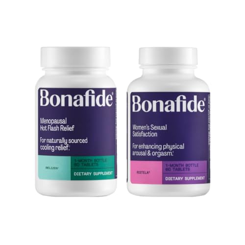 Image of Bonafide Relizen + Ristela - Hormone-Free Relief from Hot Flashes and Night Sweats During Menopause* + Hormone-Free, Drug-Free Support for Women's Sexual Satisfaction - 1 Month Supply