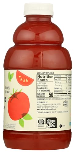 Image of 365 by Whole Foods Market, Organic 100% Juice, Tomato, 32 fl oz