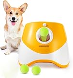Best Automatic Ball Launcher for Dogs, USB Rechargeable, Indoor & Outdoor, Interactive Dog Fetch Launcher Machine Toy for Small and Medium Dogs, Comes with 3 Tennis Balls”