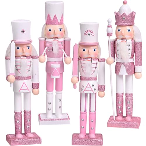 Nutcracker Christmas Decor - 4 Pcs Nutcracker Figures Christmas Nutcrackers on The Nutcracker Ornaments for Christmas Tree Party Table Decor