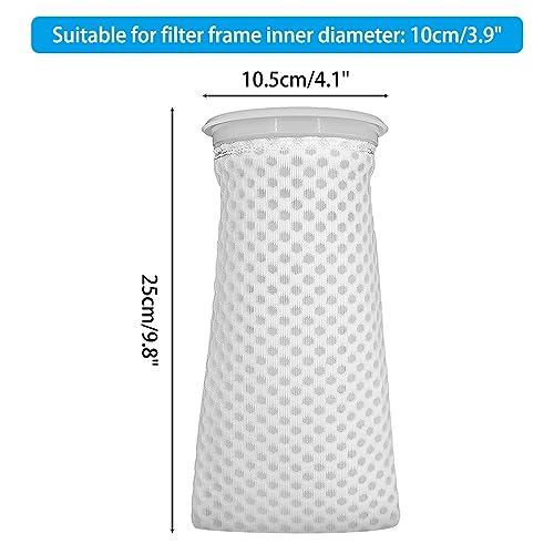 DONGKER 2/4PCS Aquariums Filter Socks,4.1" Ring Fish Tanks Strainers Sock Fit Inner Dia 3.9" Strainer Water Purification Freshwater Saltwater Aquariums Fish Tank Sump Filter - Image 3