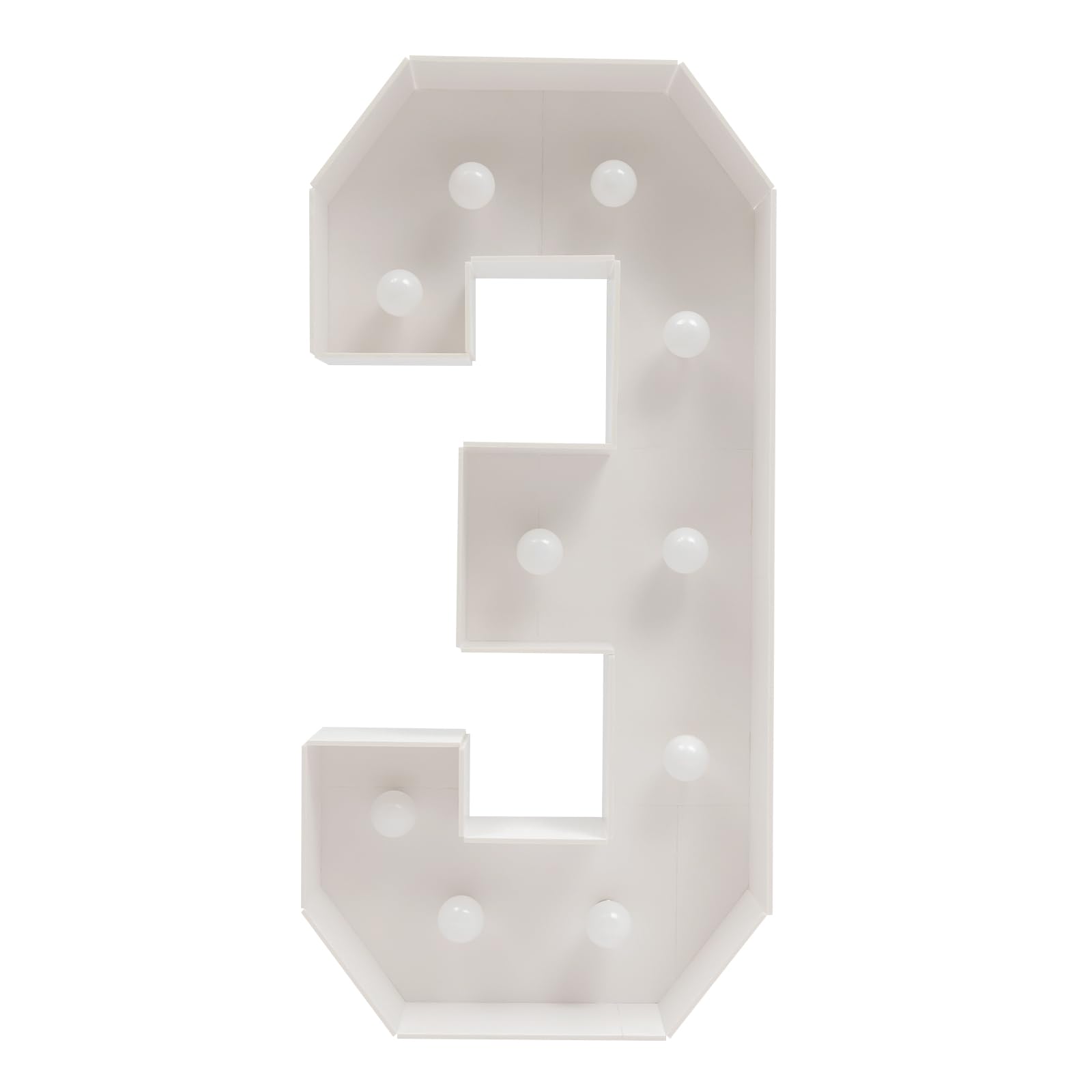 JDBDU Led-cijferlamp, 50 decoratieve lichtgevende cijfers, 3D-cijfers, feestdecoratie, lichtgevende cijfers voor verjaardag, bruiloft, feest, hoogte 100 cm