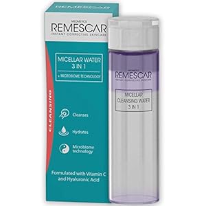 Remescar Micellair water – 3 in 1 reinigingswater – verwijdert voorzichtig make-up en reinigingen – oogmake-up…
