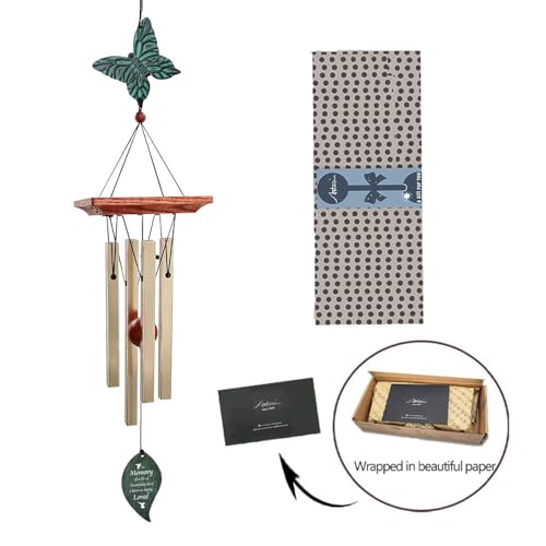 Image of ASTARIN Memorial Custom Wind Chimes for Loss of Loved One, Wind Chimes for Patio Yard Decor, 24'' (Condolences-3)