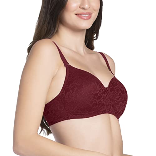 Image of Amante Lace Padded Wire-Free Full Coverage Bridal T-Shirt Bra
