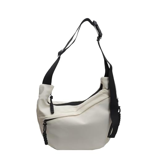 [Ruenfon] ショルダーバッグ 肩掛けバッグ 斜めがけ 大容量 防水 止水ファスナー 軽量 ショルダーバッグ バック 通勤 旅行 通学 出張 人気 おしゃれ (ベージュ)のサムネイル