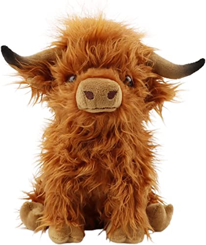 CREJOHY Highland Cow Plush Toy, 11in Highland...
