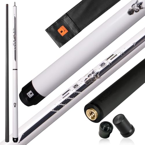 YEUEK Little Monster Carbon Fiber Break Jump Cue 3-Piece Jump Cue Break Pool Cue Stick 19.5oz 12.9mm Tip with Soft Bag