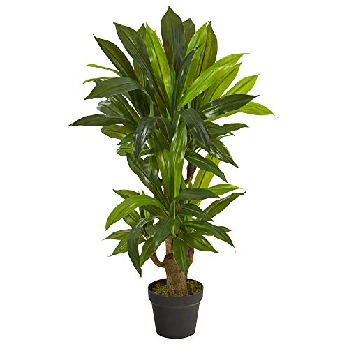 Nearly Natural 3ft. Corn Stalk Dracaena Artificial Plant (Real Touch)