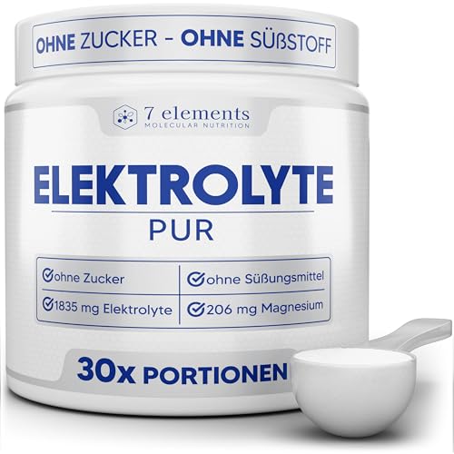 Elektrolyte PUR • 210g (30 Portionen) • Ohne Zucker & Süßungsmittel • KETO • Für Sport und gegen Kater • Ohne Zusätze und Aromen • isotonisches Elektrolytgetränk • inkl. Messlöffel Elektrolyte PUR • 210g (30 Portionen) • Ohne Zucker & Süßungsmittel • KETO • Für Sport und gegen Kater • Ohne Zusätze und Aromen • isotonisches Elektrolytgetränk • inkl. Messlöffel