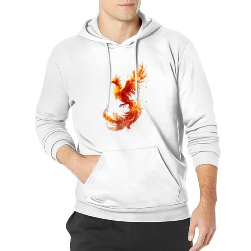 Phoenixs Unisex Casual Hoodies Long Sleeve Lightweight Pullover Tops Loose Sweatshirt with Pocket