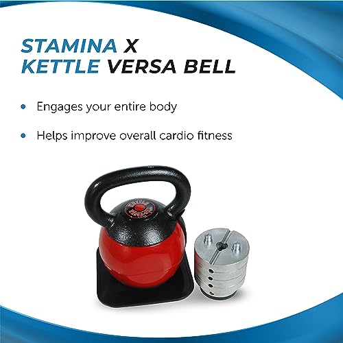 Stamina | X Versa-Bell Adjustable Kettlebell Set 16-36 Lb W/Smart Workout App - Non-Slip Cast Iron Grip, Storage Pad - Strength Training Kettlebells For Home Gym Weightlifting #TOP3