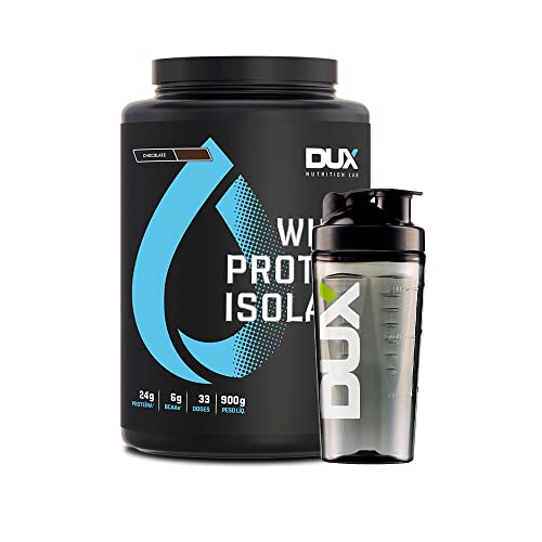 Whey Protein Isolado Cookies Pote 900g + Coqueteleira – Ganho Muscular – Baixo Teor de Carboidratos – Dux Human Health