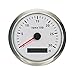 ELING 85mm Diesel Tachometer Gauge 3000 RPM with LED Hour Meter 7 Colors Backlight 12V 24V for Truck Tractor Van Auto Boat(3K-White+Stainless Steel)