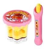 Sinbana Pudding Feeding Toys for Baby, Pudding Bowl with Spoon Simulated Feeding Snack Toys Funny Food Play Pretend Food Baby Doll Kitchen Accessories for Girls Kids Ages 3-8