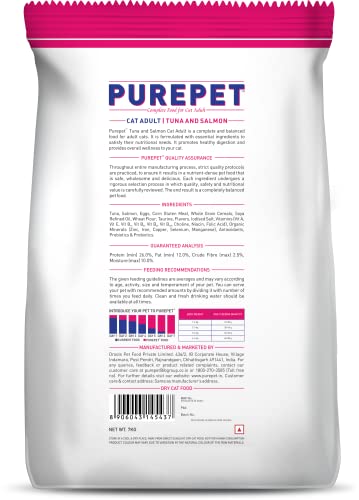Image of Purepet Chicken and Vegetable Adult Dry Dog Food - 9kg & Tuna and Salmon Adult Cat,Dry,7 kg