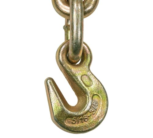 Image of (6 Pack) 5 /16 inch - 3 /8 Heavy Duty Ratchet Lever Load Chain Binder w /Grab Hook one Side, 1 /2 inch Slip Hook on Other 6,600 Lbs Working Load Limit