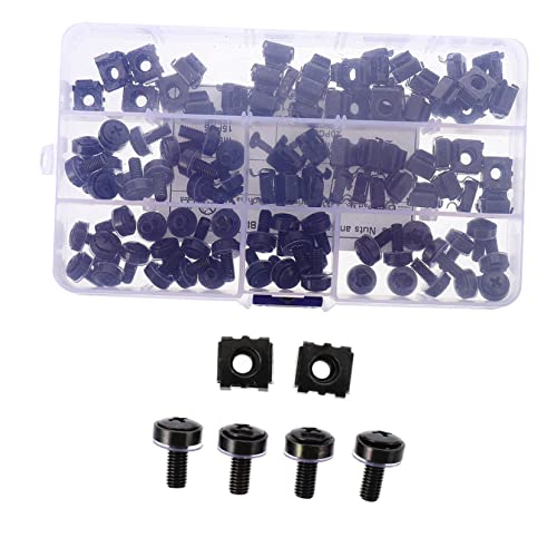 MUCKLILY Rack Nuts 50pcs Floating Nuts Metric System for Server Cabinet and A/v Enclosures