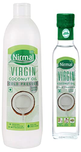 Image of Klf Nirmal Cold Pressed Virgin Coconut Oilm, 500 Ml & Nirmal Cold Pressed Virgin Coconut Oil | 250 Ml