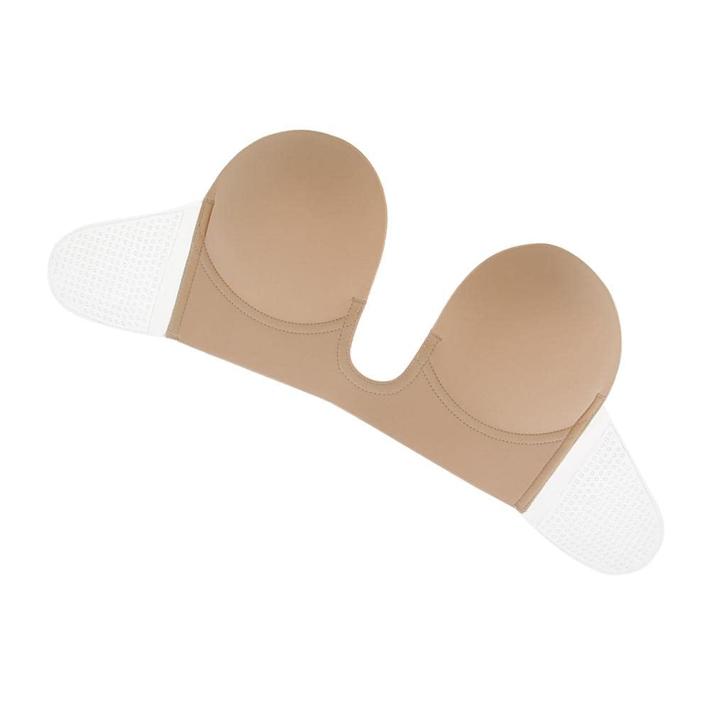 snappsy Invisible Push Up Bra Strapless Bra Sticky Silicone Deep U Cup D Flesh Color-picture-14
