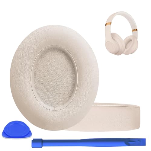 Replacement Ear Pads for Beats Studio 2&Studio 3 Wireless Headphones Earpads with Soft Protein Leather Noise Isolation Memory Foam. (Gold)