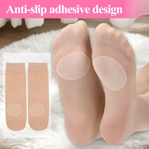 Image of 12 Pairs Nylon Socks with Reinforced Toe High Sheer Ankle Socks Ankle Stockings Transparent Sock Thin Sock for Women