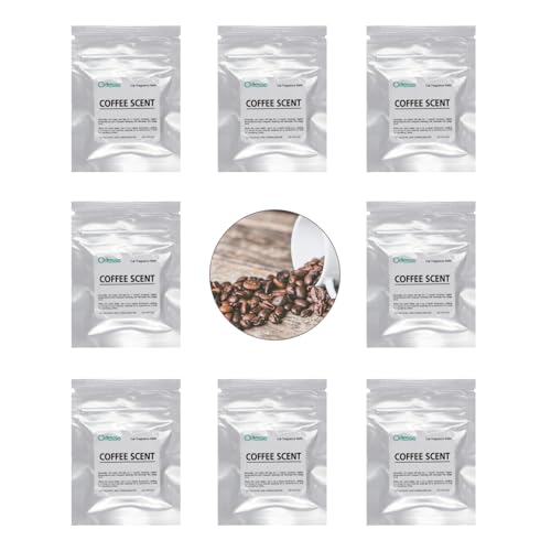 Image of ORIESSE 32pcs Coffee Scent Car Air Freshener Refill Pads,8 Pack Cafe Fragrance Tablets for Car Air Freshener Vent Clips,1.7cm /0.7inches Diameters Car Scent Pads