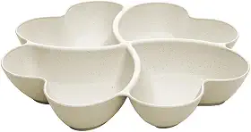 LYOR - Petisqueira de Bambu e Pp Lines Bege 27cm x 27cm x 4,5cm