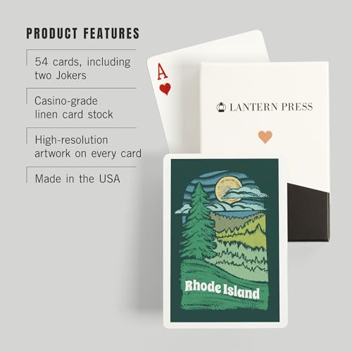 Lantern Press naipes poker Rhode Island 52 cartas miniatura 3