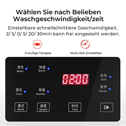 Creality UW-02 Wash and Cure Maschine, 10,1 Zoll Wasch- und Aushärtemaschine, Dual-Band UV Lampestreifen für Resin 3D Drucker, UV-Härtung Rotationsbox Behälter für LCD/DLP/SLA – Bild 6