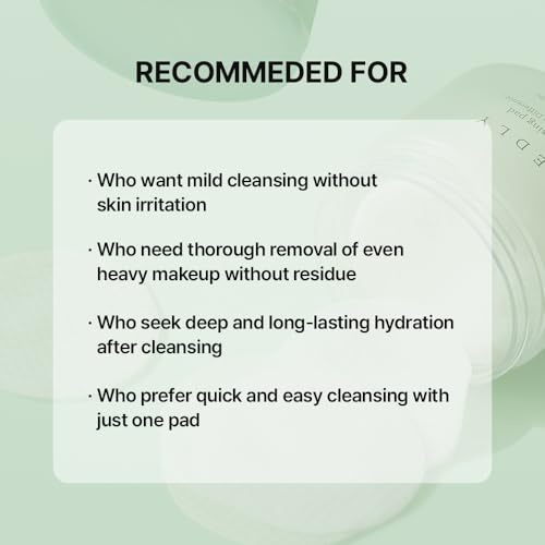 needly mild cleansing pad makeup remover for sensitive skin triple deep cleansing barrier care with only two surfactants amp panthenol extra-large soft vegan pad korean skincare