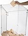 FixtureDisplays® Clear Plexiglass Acrylic Transparent Donation Box, Fund Raising Stand Display, Tithing Box 3488-NF