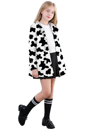Image of Betusline Girl's Single Breasted Trench Coat Hooded Dress Coat Outerwear, 2-14 Years