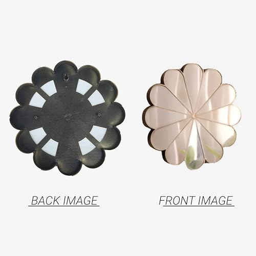 Image of Art Street Bronze Decorative Wall Mirrors 2 Piece Daisy Mirror Set, Floral Petal Design, Compact Size, Wall-Mount Ready, Accent Mirrors for Living Room, Bedroom, or Entryway 24x24 cm