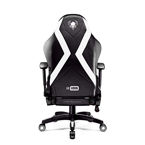 X-Horn 2.0 Sedia da Gaming Gamer Poltrona da Ufficio Scrivania Girevole Braccioli 3D Design Ergonomico Supporto Lombare Meccanismo di Inclinazione Nero-Bianco Normal (L) - Sedia gaming - Immagine 5