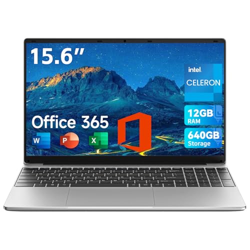 jumper Laptop 15.6 Zoll FHD Display, 12GB RAM 640GB ROM, Office 365, Processor 5205U Notebook, Battery 38Wh, 2 Stereo Speakers, Type-C USB 3.0, Digital Keyboard