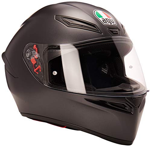 AGV AGV-0281O4I0-003-XL Unisex-Adult Full Face K-1 Motorcycle Helmet (Matte Black, X-Large)
