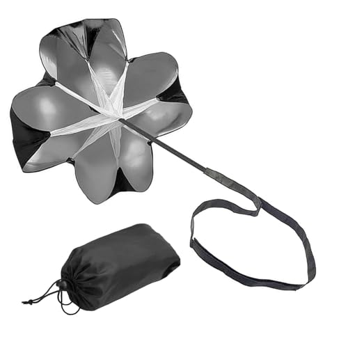 JJiaoLinin Paracaidas Resistencia,59Pulgadas Entrenador Futbol,Paracaidas Entrenamiento, con Correa Ajustable,Paracaídas Sprint de para Entrenar Celocidad y Carrera