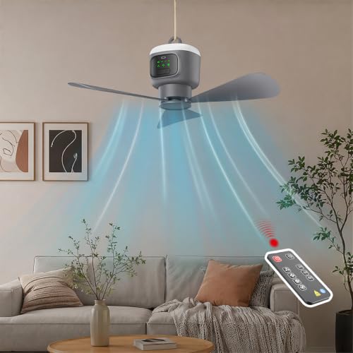Evita el calor en tu tienda con el mini ventilador de techo inalámbrico a batería 6