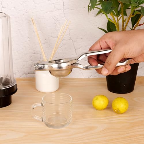 Image of Stainless Steel Lemon Squeezer | Manual Lemon Crusher & Juice Extractor | Nimbu Presser with Comfortable Handle | Durable Kitchen Tool