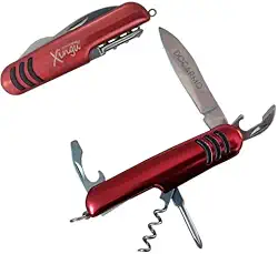 Canivete Chaveiro Suiço 5 Funções Canivete de Bolso Pequeno (Vermelho)